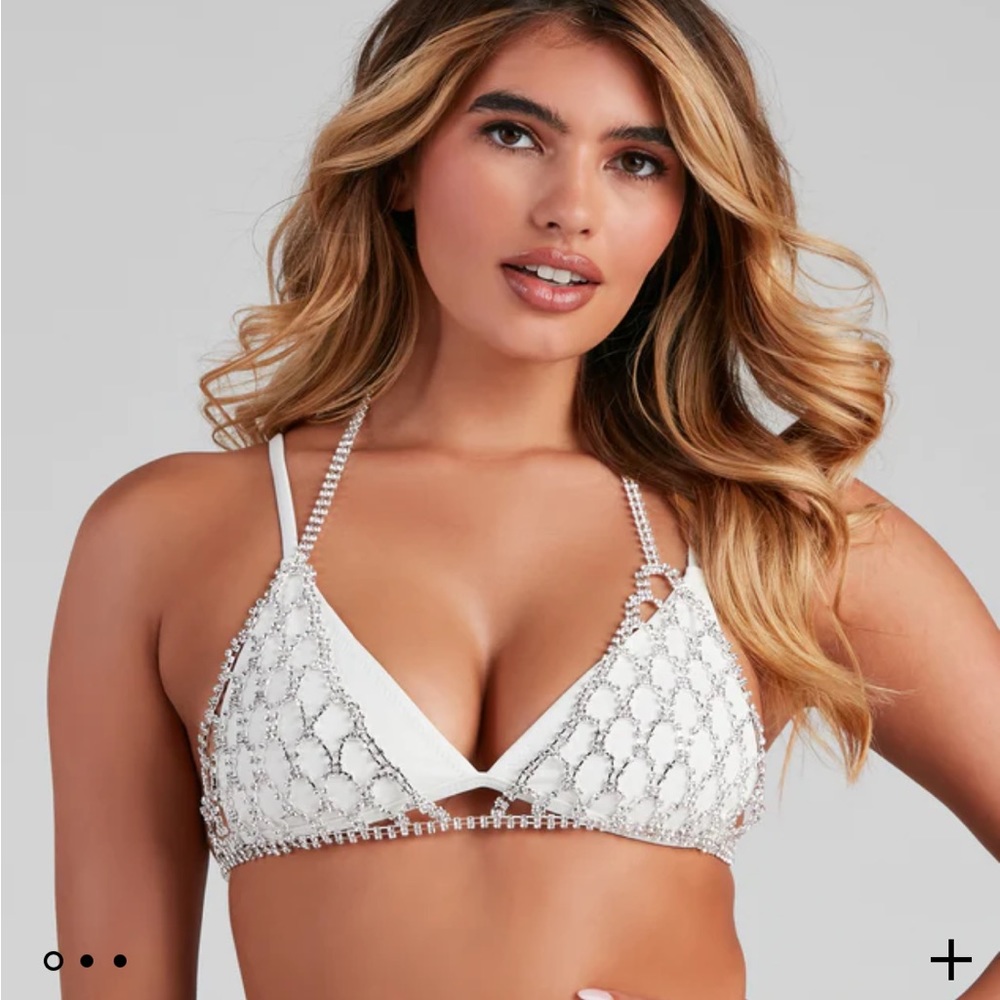 Windsor glam rhinestone bralette never worn